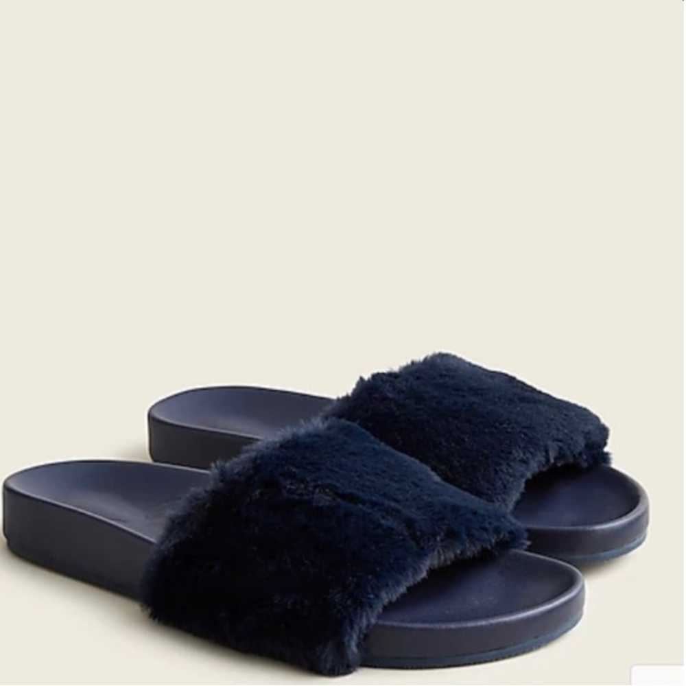 Jcrew pacific fluffy slides